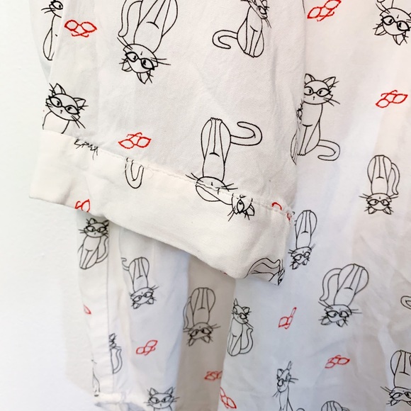 Cat Blouse | Mandee | Button Up | Sz L - Picture 5 of 6